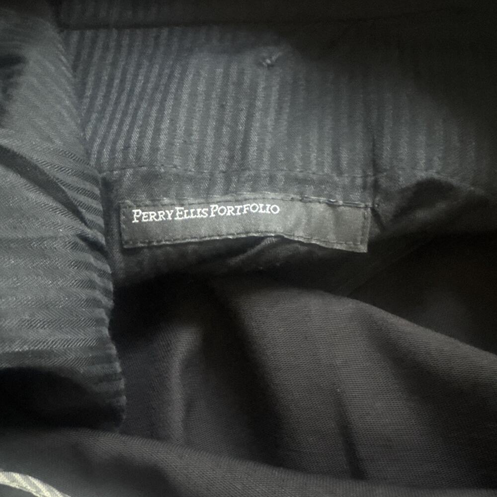Perry Ellis Mens Black Pants 38x34 0031